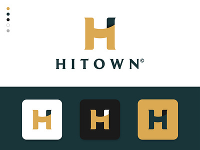 Hitown Logo design art branding design flat icon illustrator logo minimal typography vector