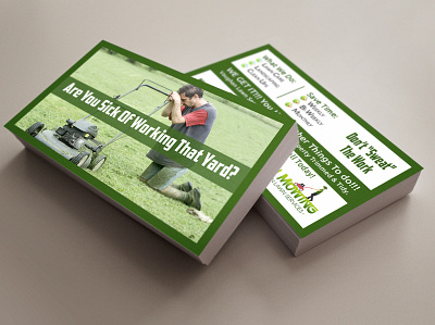 Mowing Co. Business Card branding crgraphix.com design typography vector