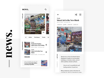 News App Concept app app design concept design ios ios app ios app design mobile app news news app news design newsfeed photography street art ui ui design