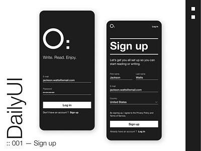 DailyUI :: 001 — Sign up adopt app app design dailyui dailyuichallenge design log in mobile app sign in sign up ui