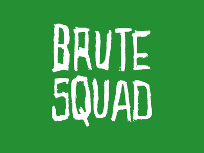 Brute Squad identity illustrator lettering rough type