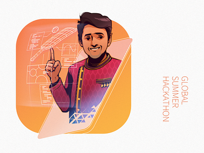 Tech-Hack theme portrait illustration series