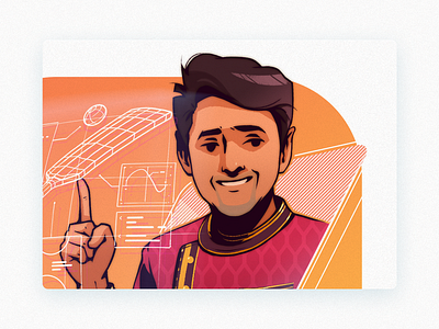 Tech-Hack theme portrait illustration series-Part