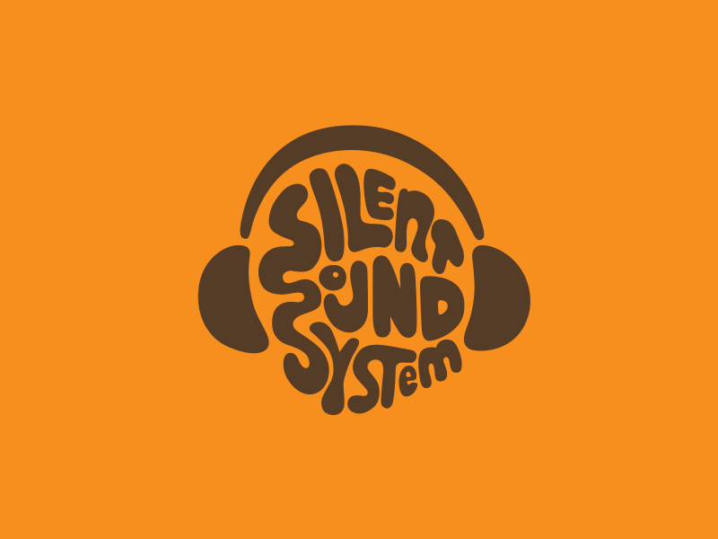 Silent Sound System headphones icon koma koma studio lettering logo music typography