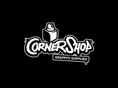 Cornershop cornershop graffiti illustration koma koma studio lettering logo shop supplies urban