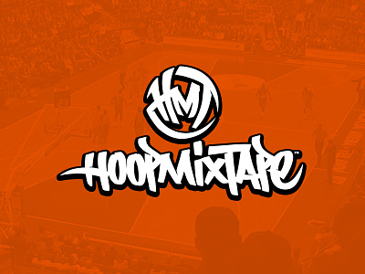 Hoopmixtape basketball icon koma koma studio lettering logo urban