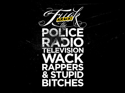 Krack FTP apparel fuck koma koma studio krack logo police streetbrand typography urban