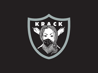 Raider Chick apparel chick koma koma studio krack logo raiders