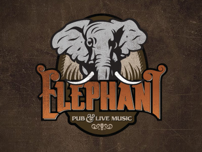Elephant Pub & Live Music elephant logo nightclub pub