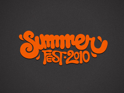 Summerfest 2010 custom lettering logo summerfest typography