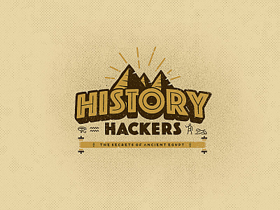 History Hackers egypt hieroglyphics history identity kids koma koma studio logo museum