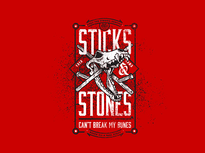 Sticks & Stones acab apparel design illustration koma koma studio krack skull wolf