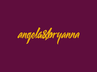 angela&bryanna ab koma koma studio lettering monogram music