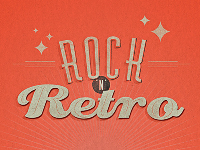 Rock N Retro flyer koma koma studio print retro rock typography