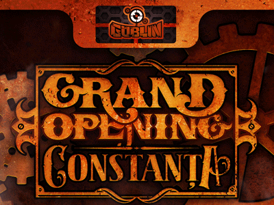 Goblin Opening flyer goblin koma koma studio print retro steampunk typography