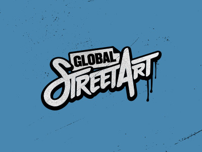 Global Street Art koma koma studio logo script sticker street art tag typography