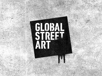 Global Street Art (Main logo) koma koma studio logo sticker street art tag typography