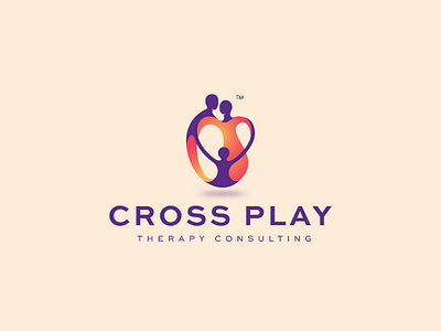 Cross Play Therapy Consulting. brand branding care consulting design icon illustration logo logodesign love mark therapy vector