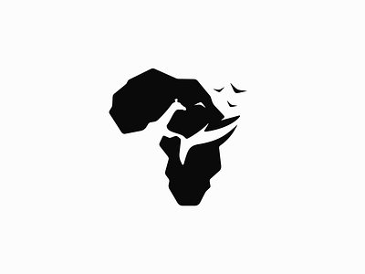 Love Africa africa animals birds elephant giraffe logo minimalist modern nature safari wild