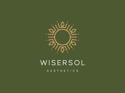 WiserSol aesthetic beauty beauty salon branding design graphic design icon illustration logo logodesign logomark mark nature salon spa sun symbol vector