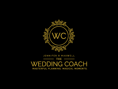 Wedding Coach Logo classic clean floral wedding