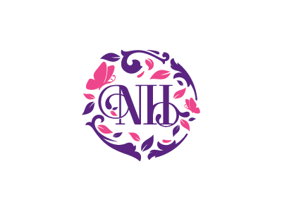 Nh Logo Mark floral icon mark wedding