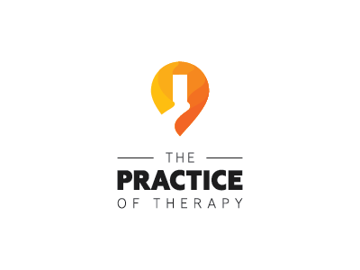 The Practice Of Therapy door journey logo mark map pin path