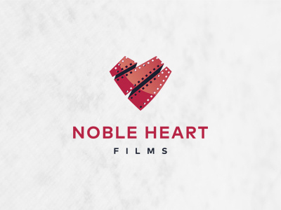 Noble Heart Films film heart logo mark masculine