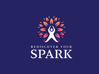 Rediscover Your Spark coaching human logo spark tree