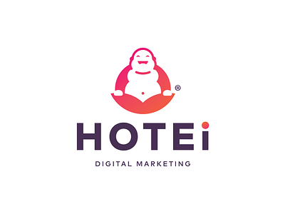 Hotei Digital Marketing buddha design digitalmarketing illustration laughingbuddha logo logo mark vector