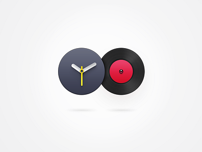 Music icon & Clock icon chouchen clock icon music