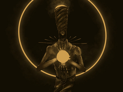 Helioccultist character character design illustration occult smoke sun