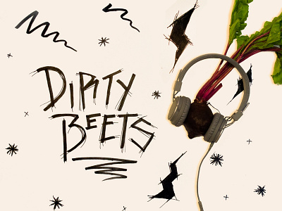 Dirty Beets beat beet lettering letters music photography type typography vegetable