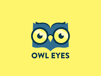 Owl Eyes Logo bird brand identity logo mark owl symbol