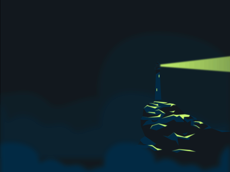 Don't Follow the Lights—Finished animation gif lighthouse lights motion nautical ocean sea shadow shine