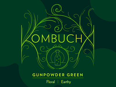 Kombuchamp bottle brew homebrew kombucha label lettering logo packaging type typography