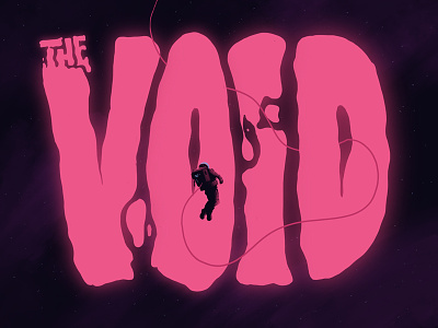 The Void astronaut blob lettering letters space type void