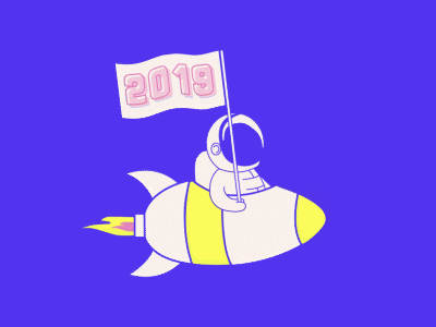 2019 - Monday's Challenge 2019 animation cosmonaut design flag illustration mondays challenge motion design