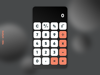 Calculator - DailyUI 004 app design art dailyui dailyuichallenge design mobile ux uxui
