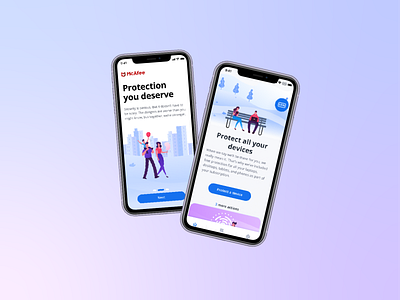 Mobile App - McAfee Internship/Portfolio design illustration ui ux