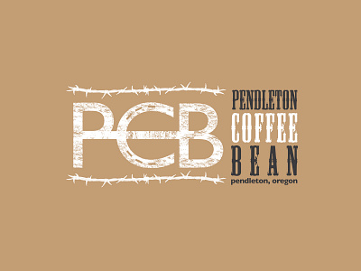 Pendleton Coffee Bean Logo branding design logo typography vector