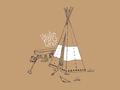 Tipi apparel design illustration vector