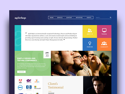 Agilefaqs Website metro ui user experience user interface ux web