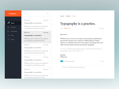 Typography Email email typography ui user experience user interface ux