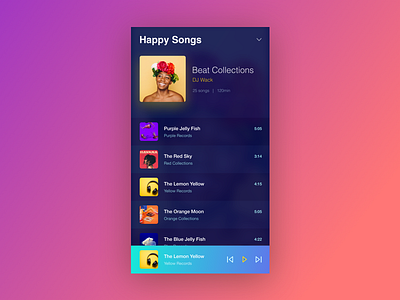 Music Player - Dark Version