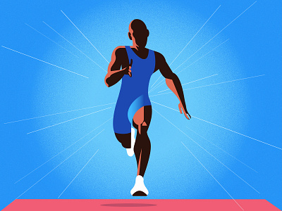 Run, run, run 2d art athlete athletic character editorial graphic illustration olympic sport illustration vector
