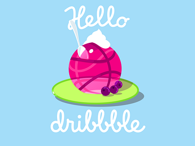 Dribble First Shot 01 ball cream debut design hello illustration jelly sweet tasty