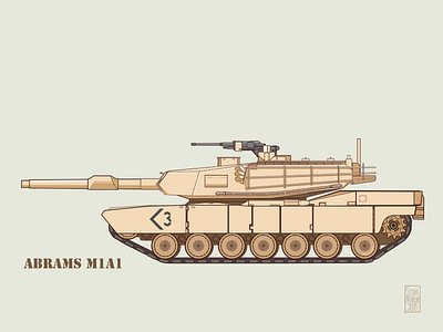 Tank Abrams M1A1 army desert graphic mashine military tank us army vector war weapons