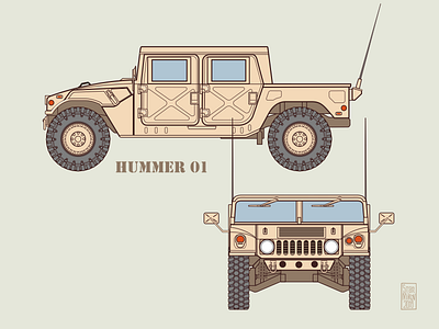 off-road vehicle - Hummer 01 army desert graphic military off road vector vehicle