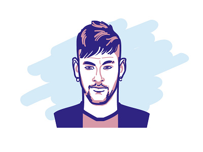 Neymar da Silva Santos avatar face football player portrait